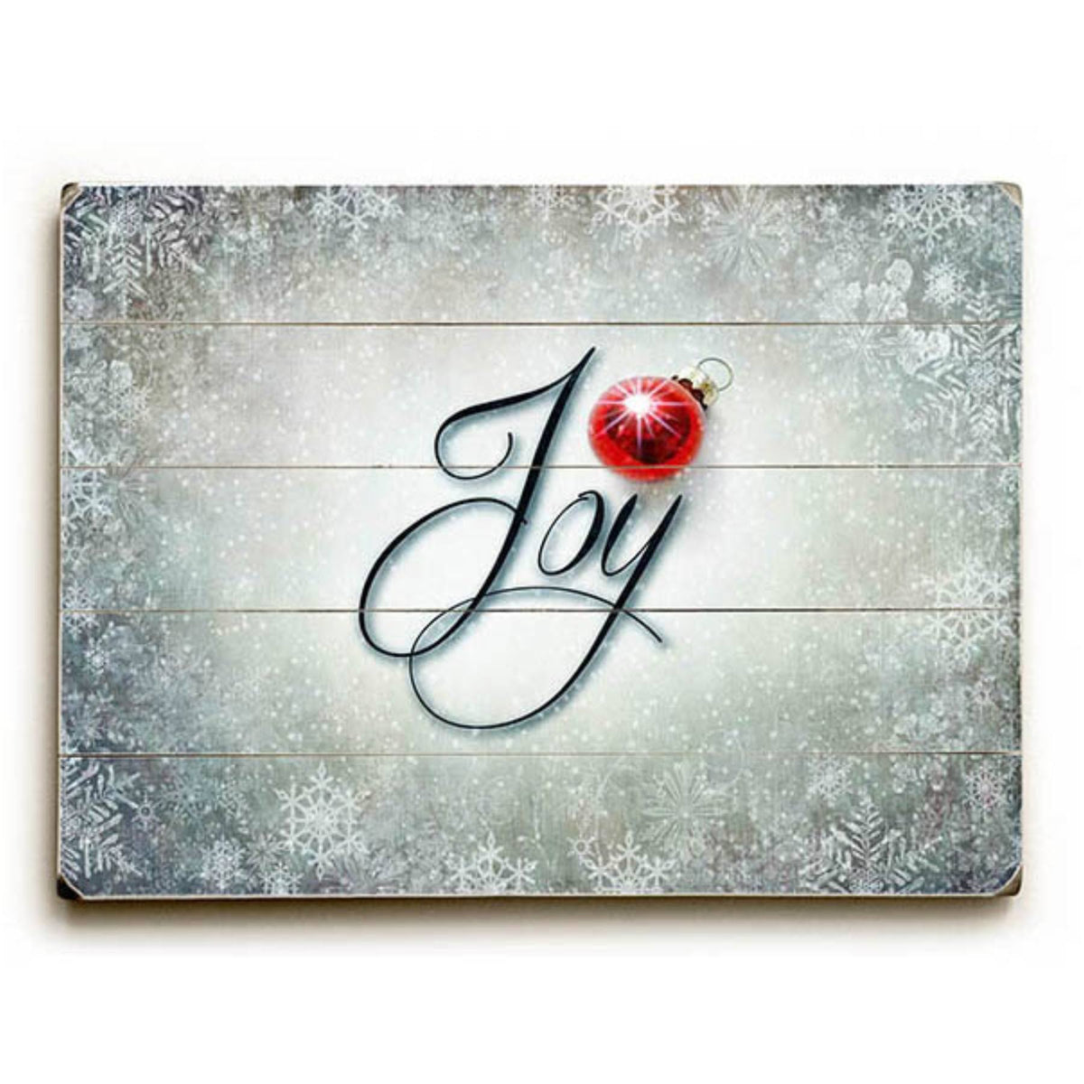 Decorative Wood Sign Christmas Joy, 14 inch x 20 inch, Planked Wood U851
