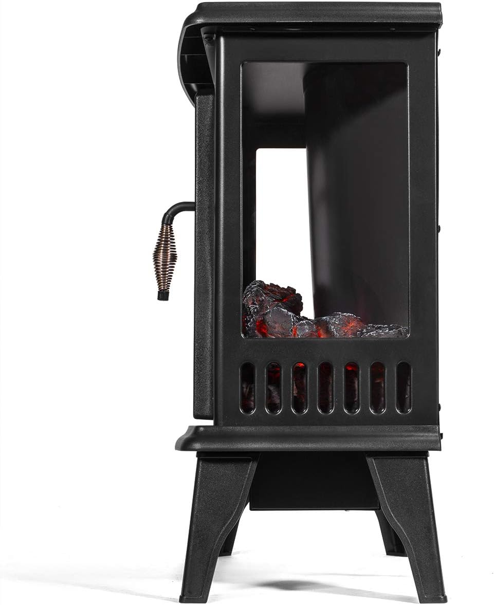 Black Freestanding Electric Fireplace Stove Heater V9319