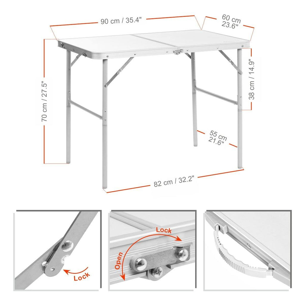 Small Portable Folding Aluminium Camping Picnic Table J2325