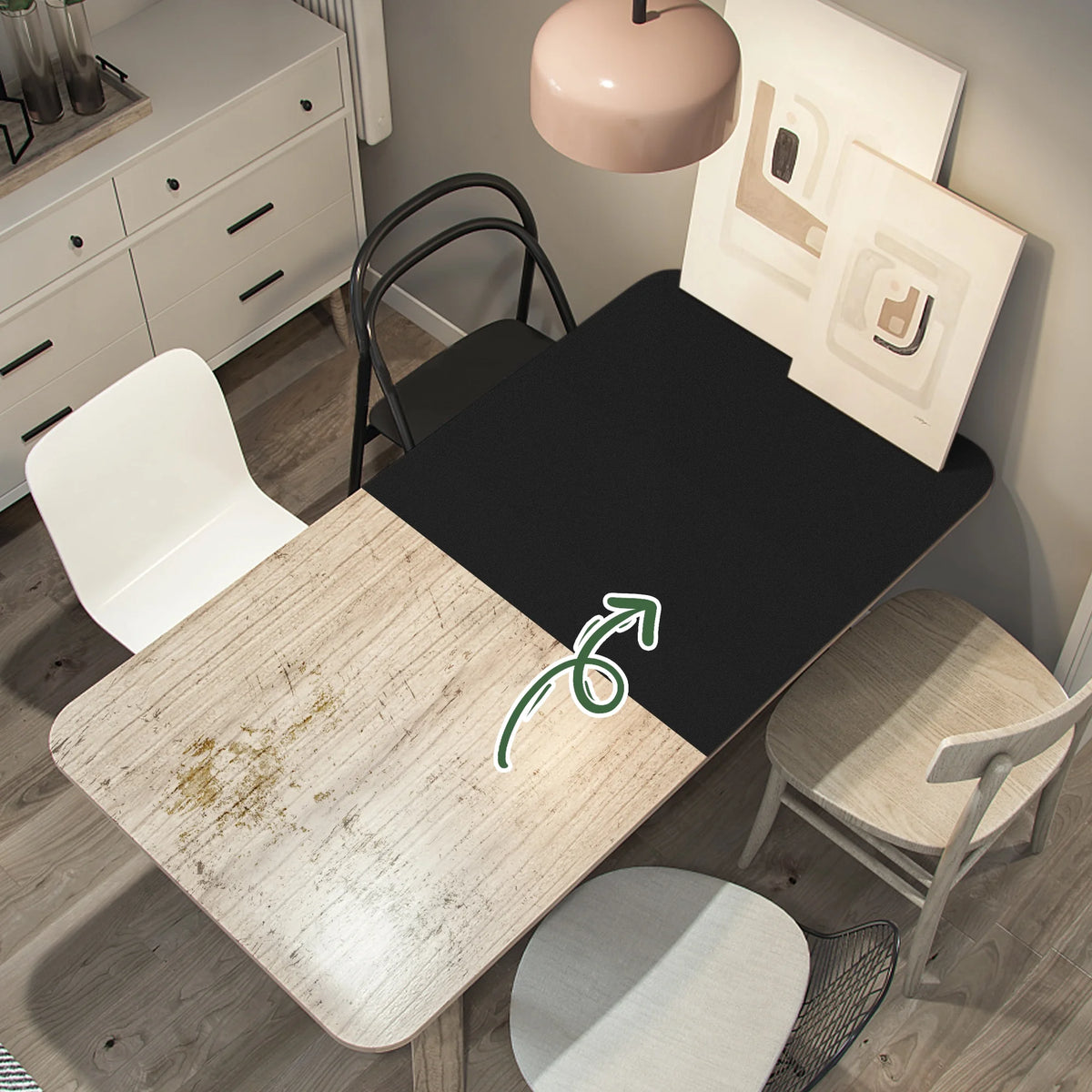 Black Peel and Stick Removable Vinyl Wallpaper K358