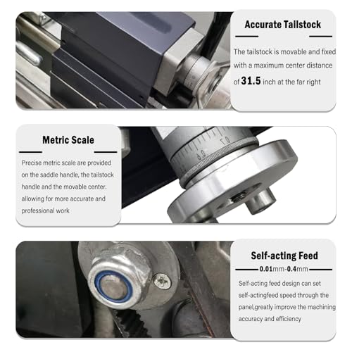 1100W Brushless Mini Metal Lathe 8"×16" Bench G46817