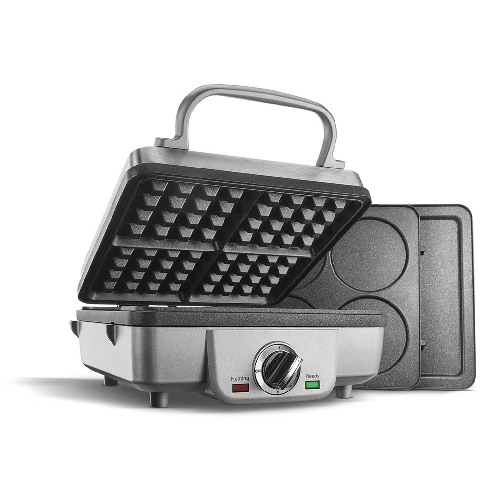Belgian Waffle Maker with Pancake Plates Silver H5525