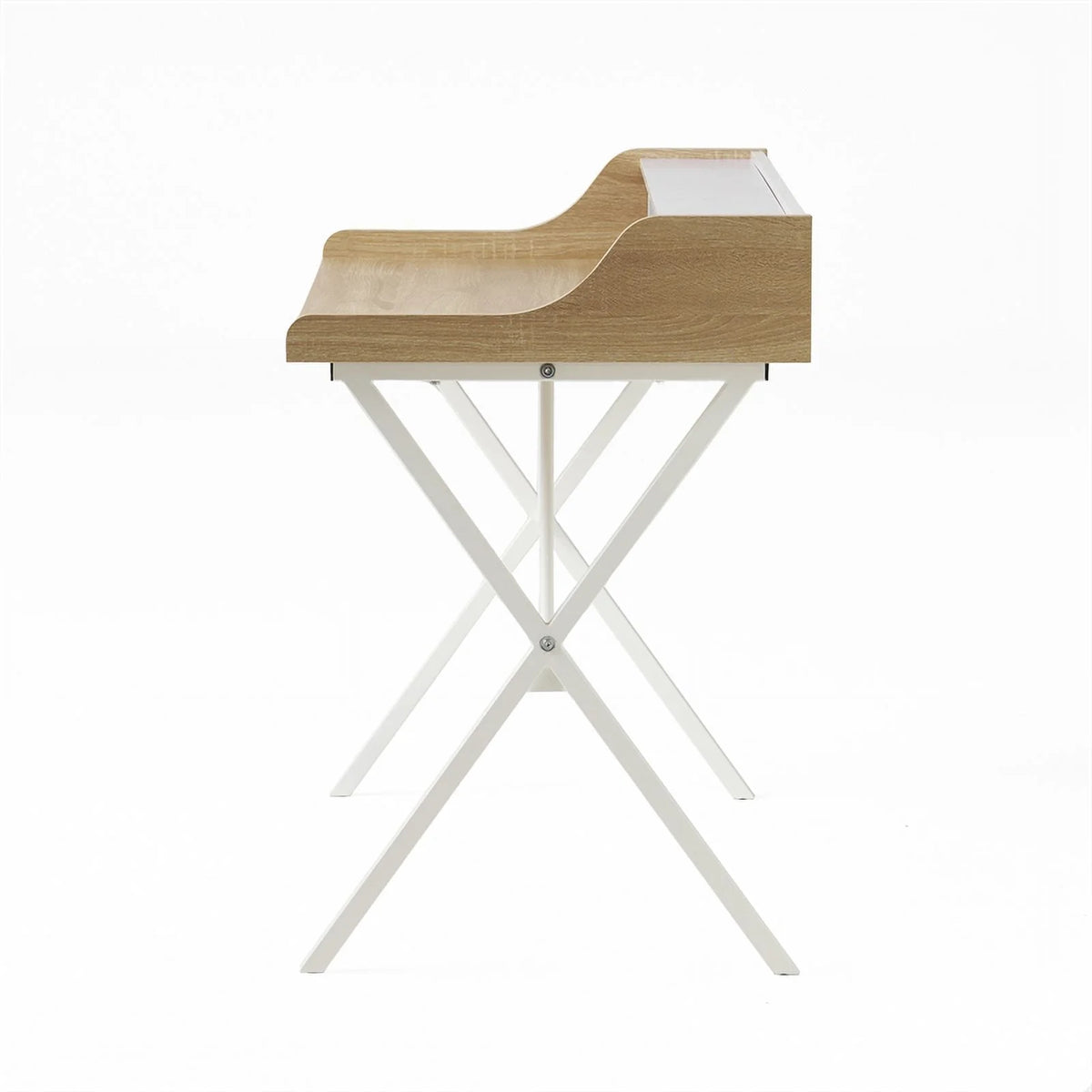 Oak and White Computer Desk Z2894