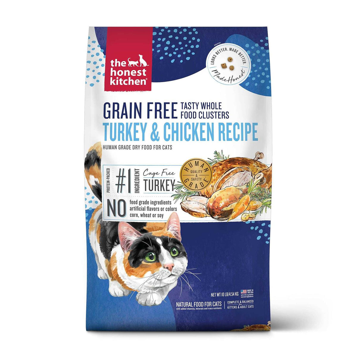 Grain-Free Turkey Chicken Dry Cat Food H450
