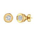 10K Yellow Gold Diamond Stud Earrings X716