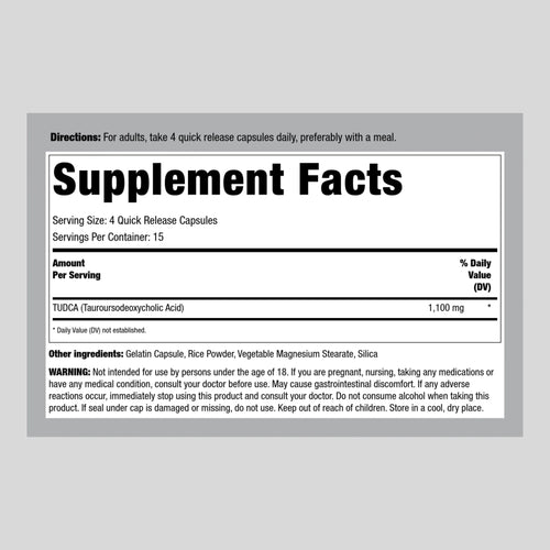 1100mg 60 Capsules Non-GMO Gluten Free Supplement G76125