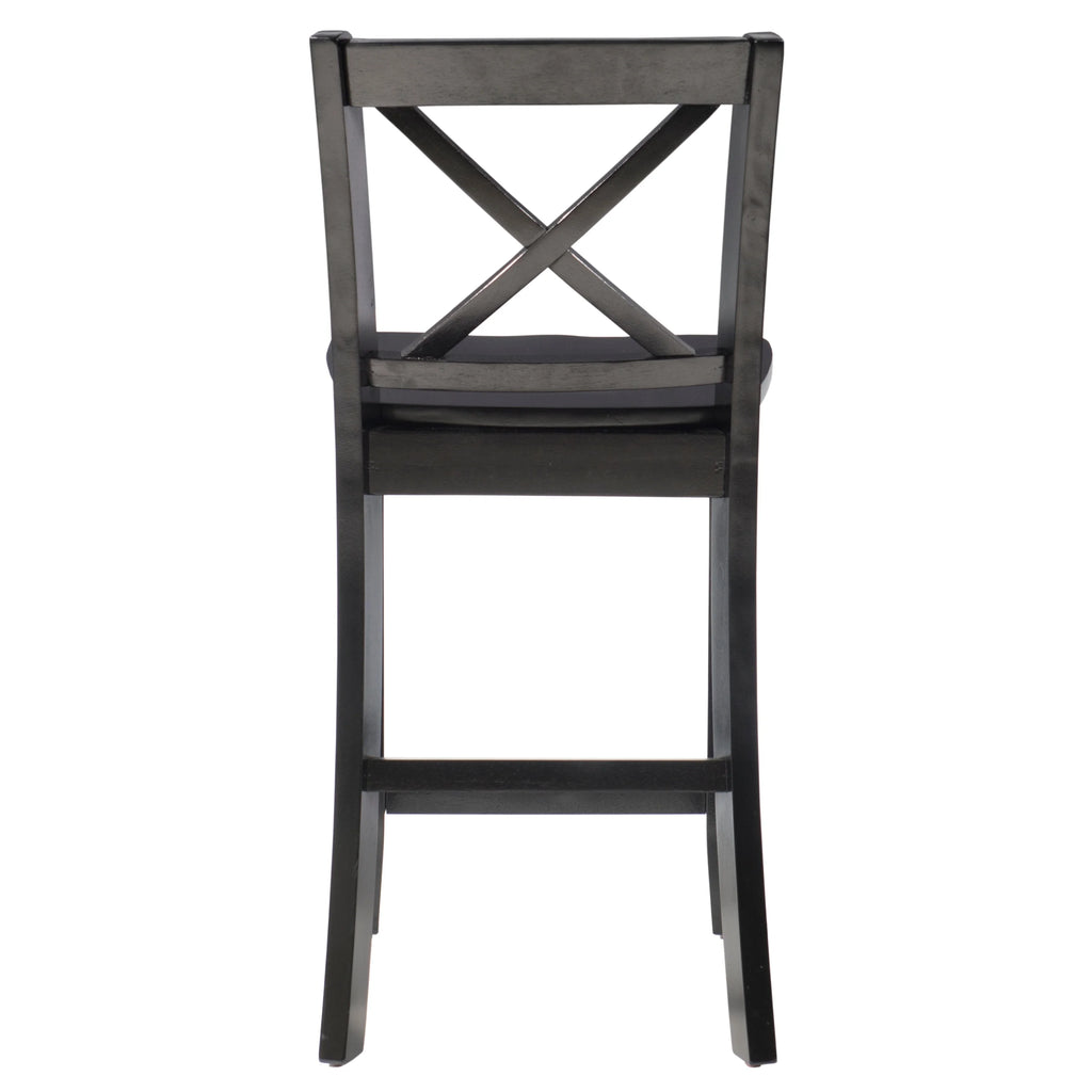 Black Wood 24-Inch Counter Stool S457