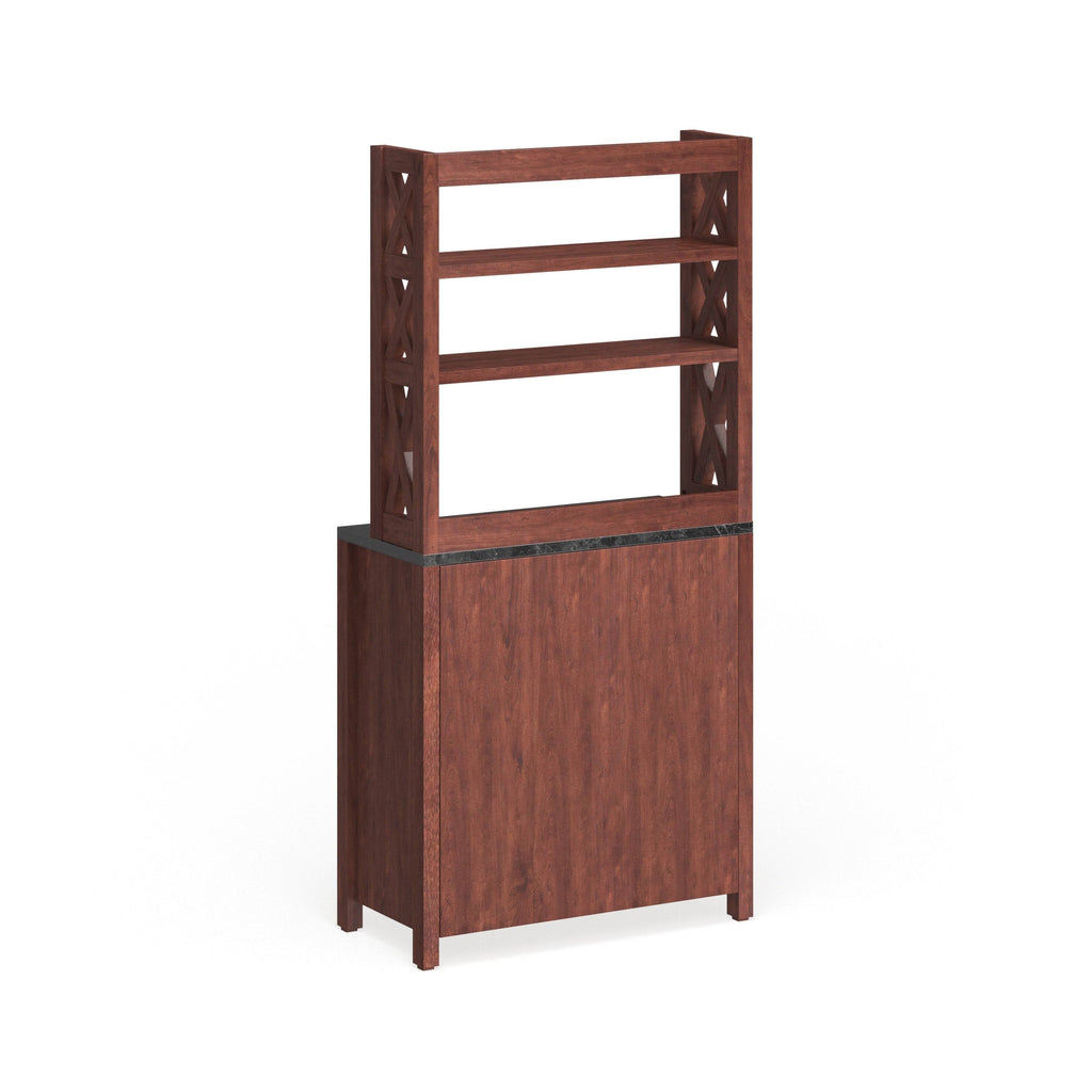 Rustic Walnut Kitchen Storage Hutch N3778