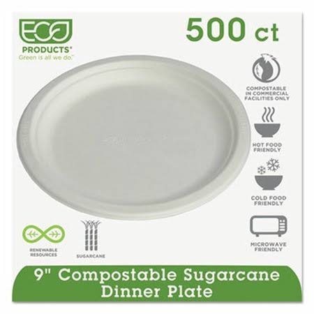 Compostable Sugarcane Plates 9 500 /carton V4043