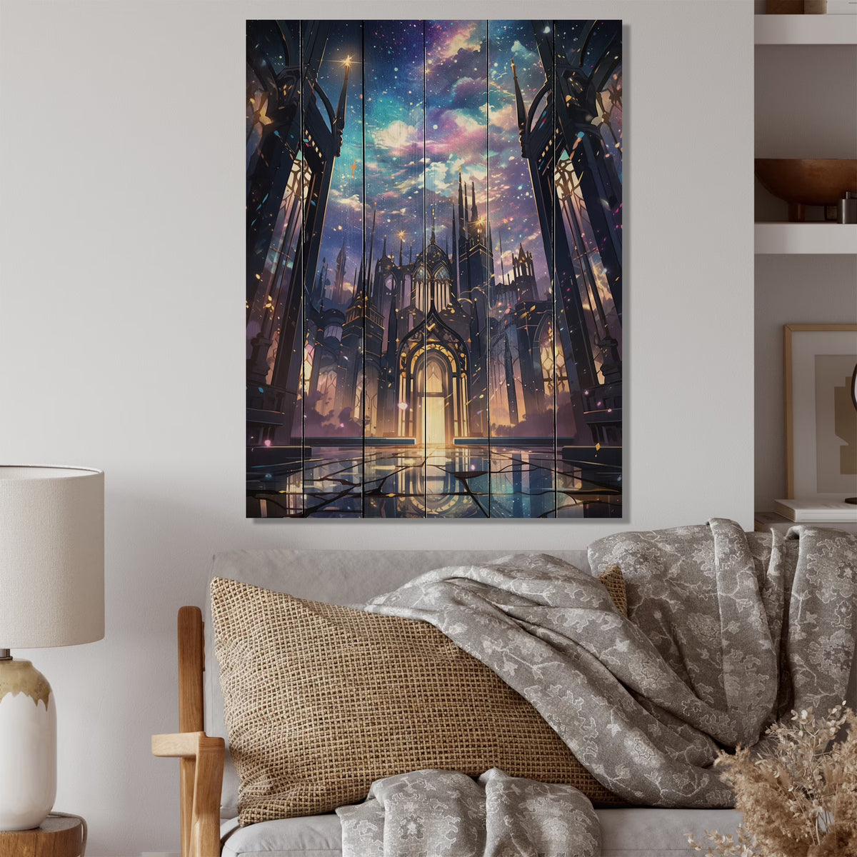 Natural Pine Wood Castles Print N368