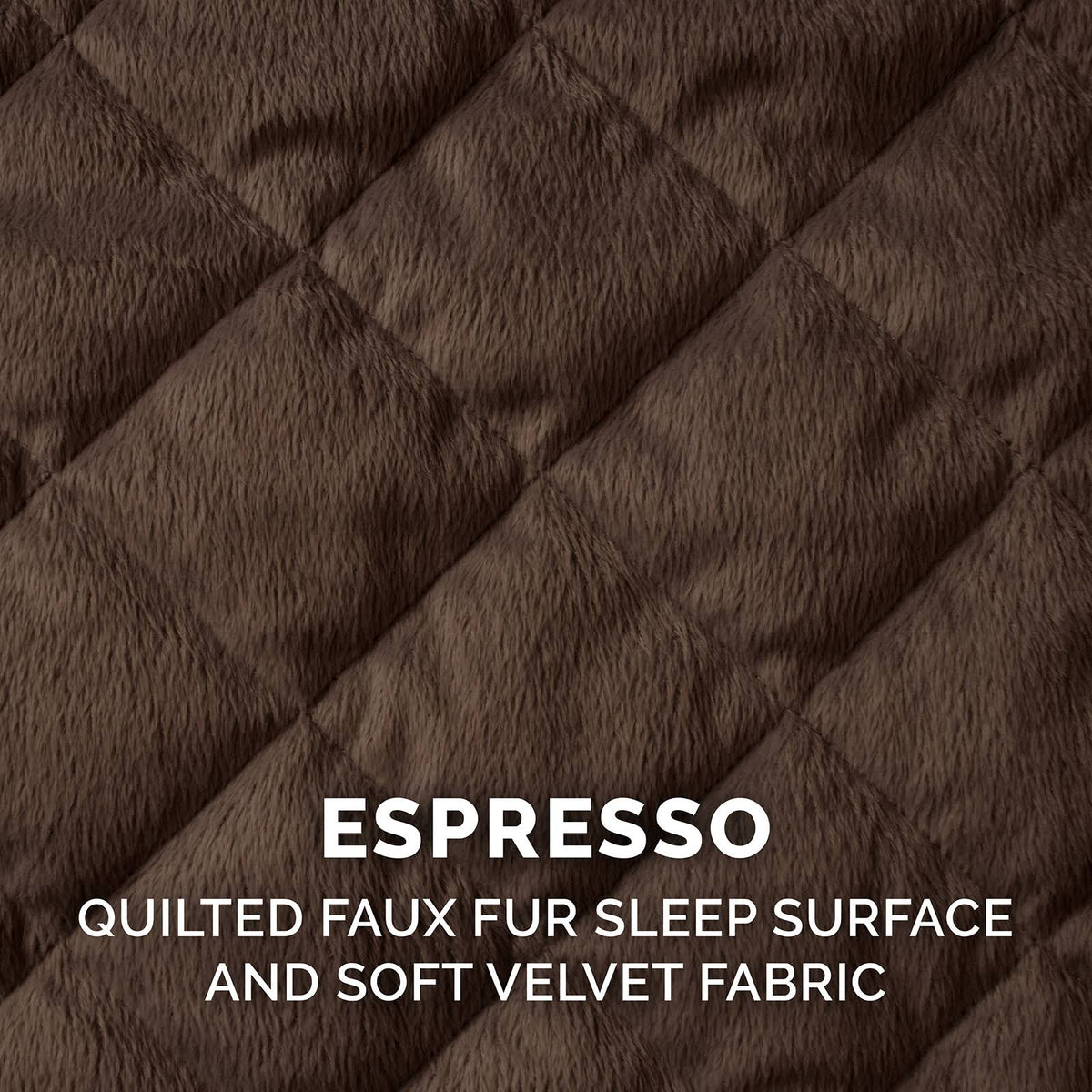 Espresso Velvet L-Chaise Dog Bed M7307
