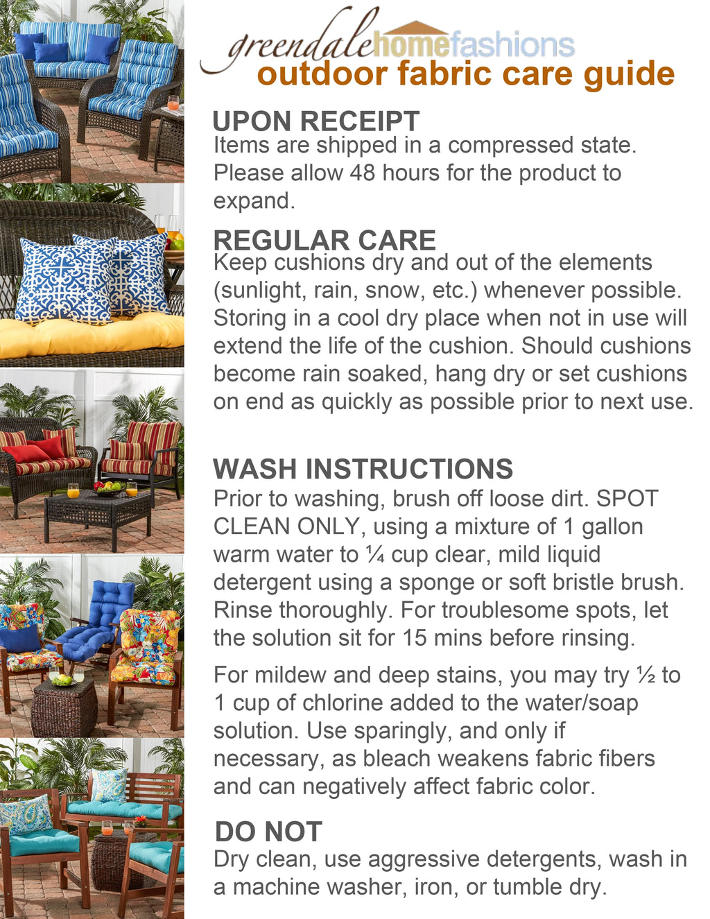 Heather Gray Outdoor High Back Chair Cushion Set of 2 S7883
