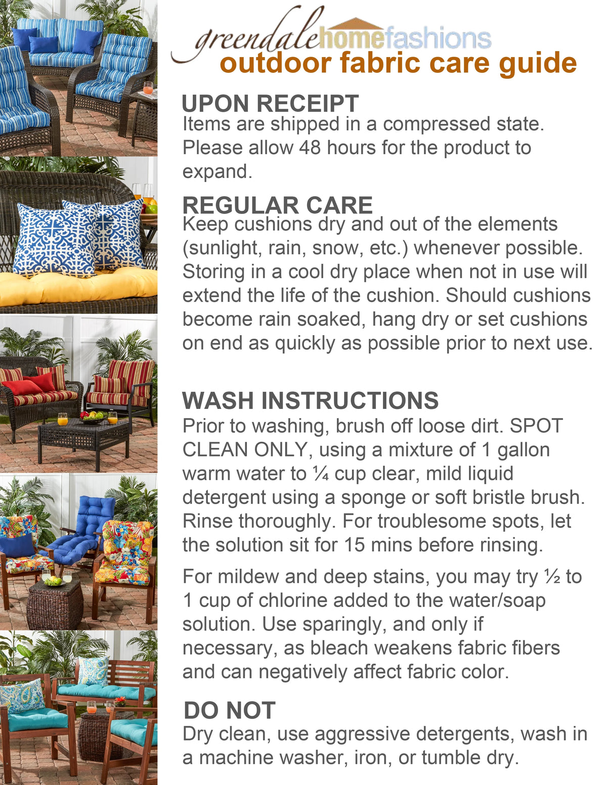 Heather Gray Outdoor High Back Chair Cushion Set of 2 S7883