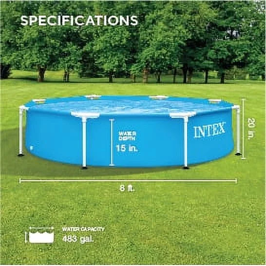 8' X 20 Steel Frame Swimming Pool O90768