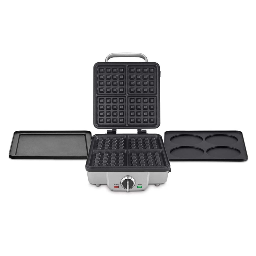 Belgian Waffle Maker with Pancake Plates Silver H5525