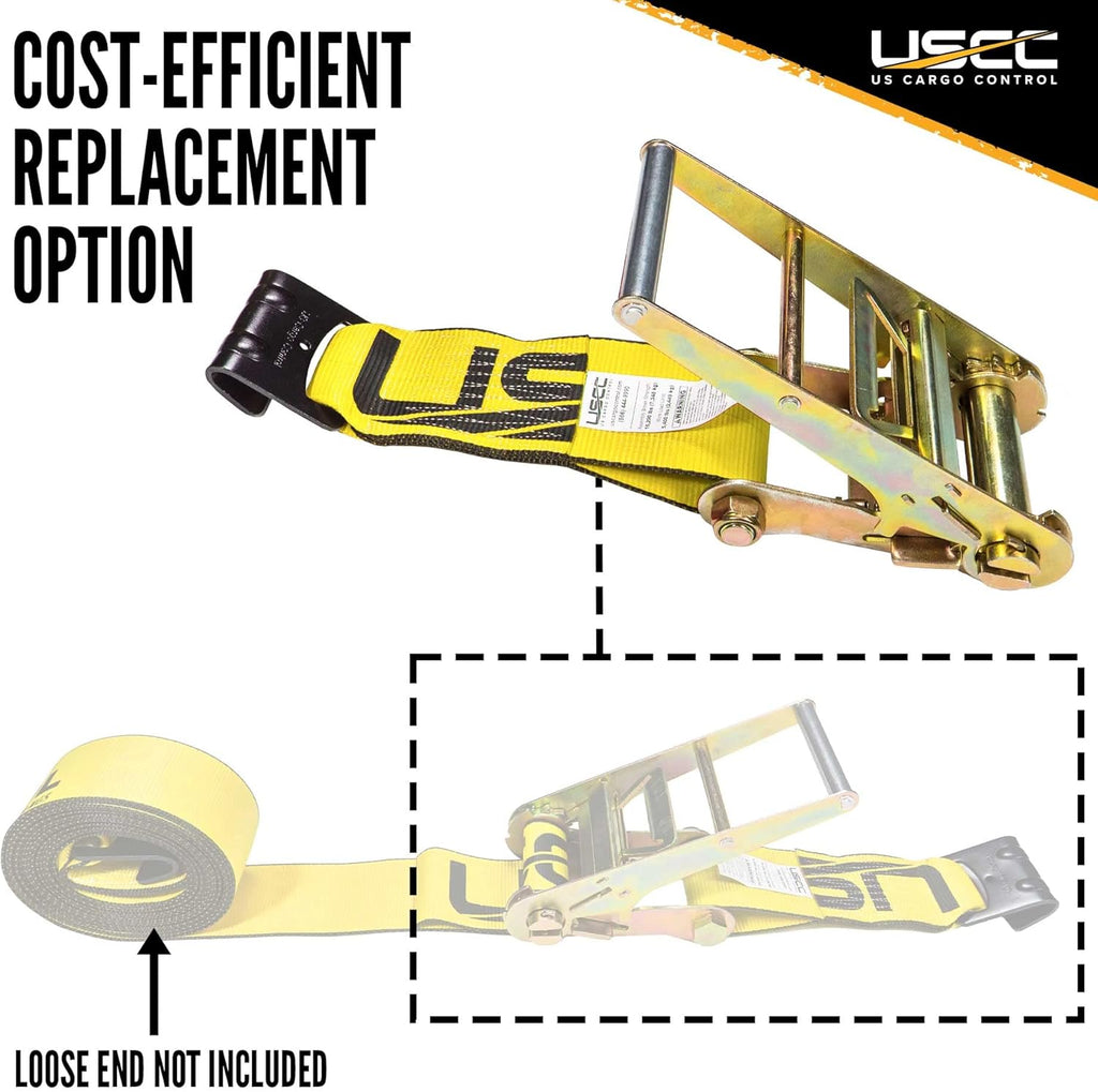 Yellow Fixed End Ratchet Straps U17680