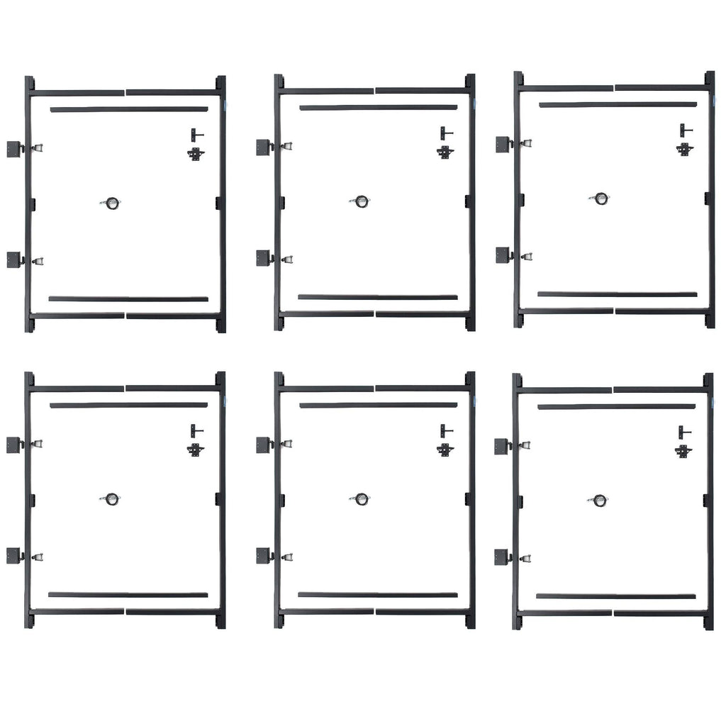 Steel Frame Gate Kit, 36x22-60x22 Wide Opening Up to 7& High (6 Pack) K77417