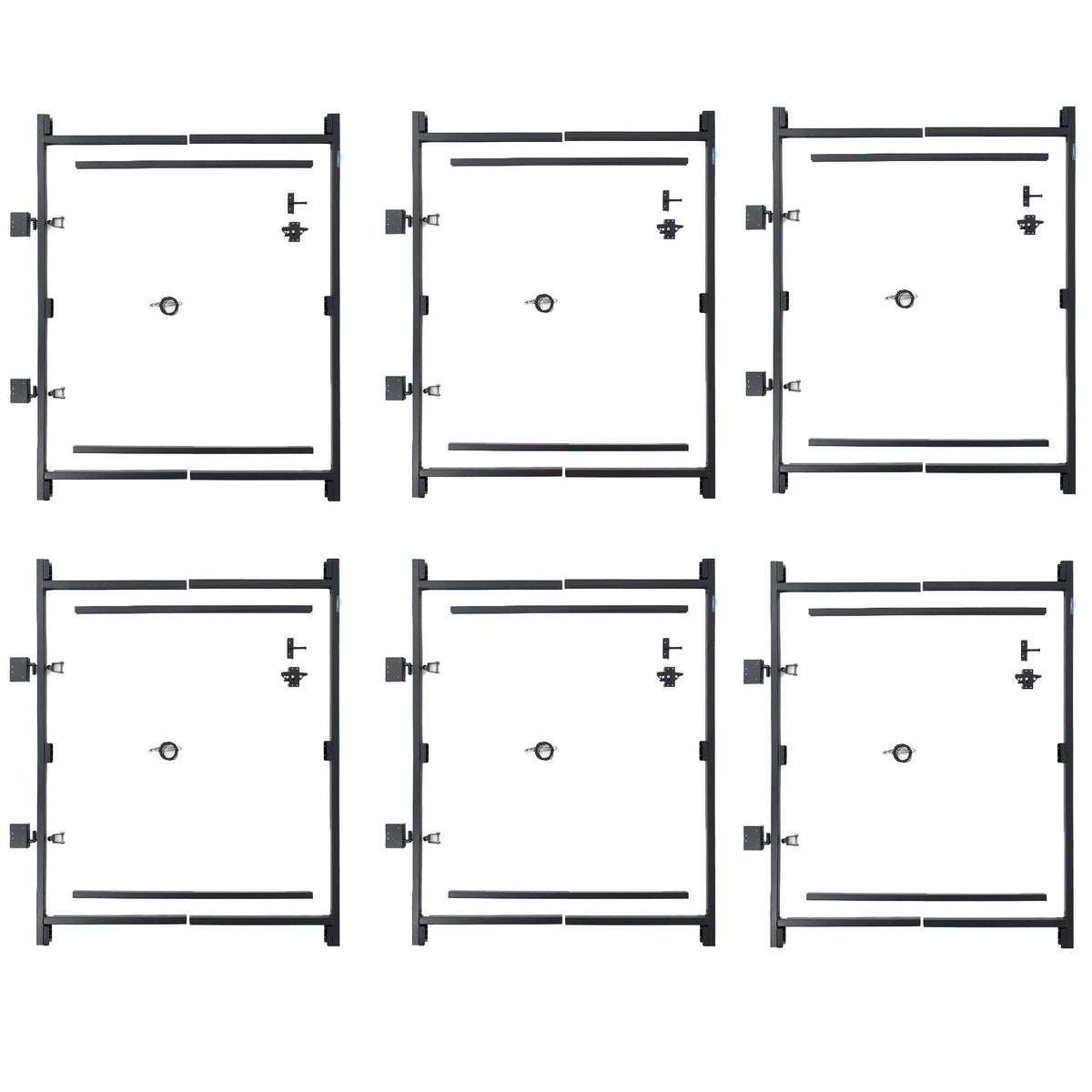 Steel Frame Gate Kit, 36x22-60x22 Wide Opening Up to 7& High (6 Pack) K77417