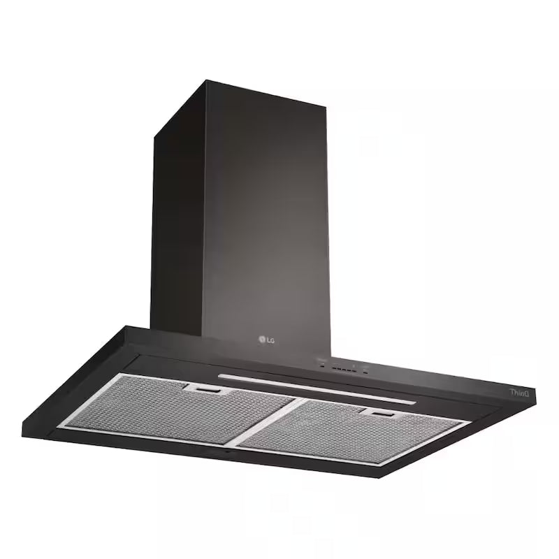 36 in. Smart Wall Mount Range Hood Black Stainless Steel L7549