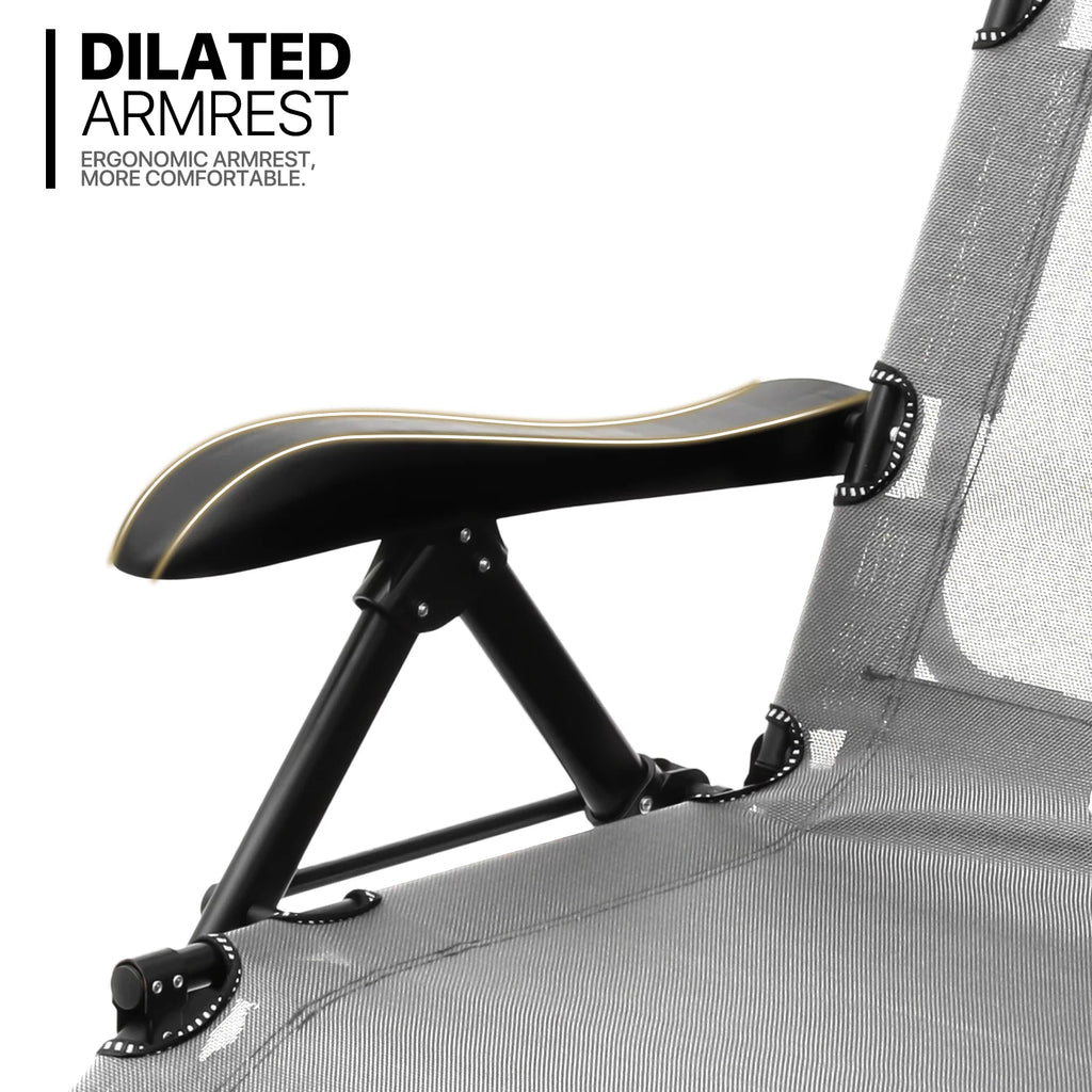 Grey Adjustable Zero Gravity Lounge Chair A40735