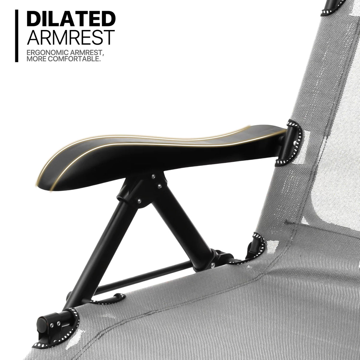 Grey Adjustable Zero Gravity Lounge Chair A40735