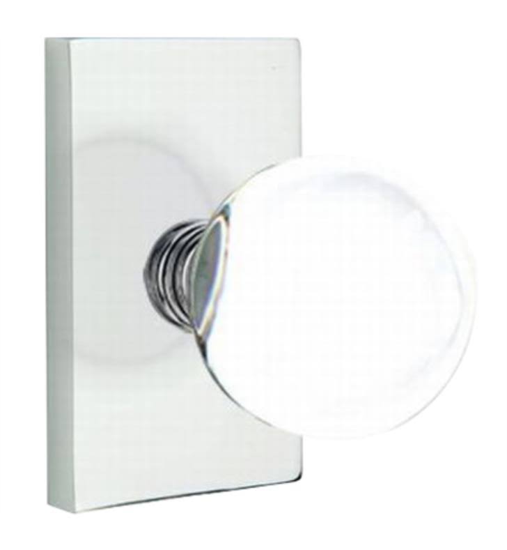 Passage Knob with Modern Rectangular Rose Finish: Oil Rubbed Bronze Z6720