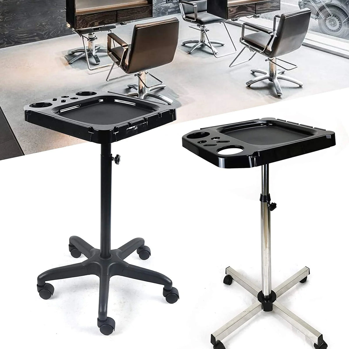 Black Adjustable Height Storage Cart A94408