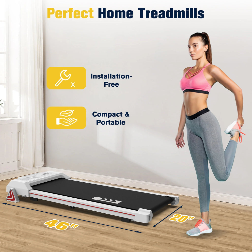 Black Portable Under Desk Treadmill W9253