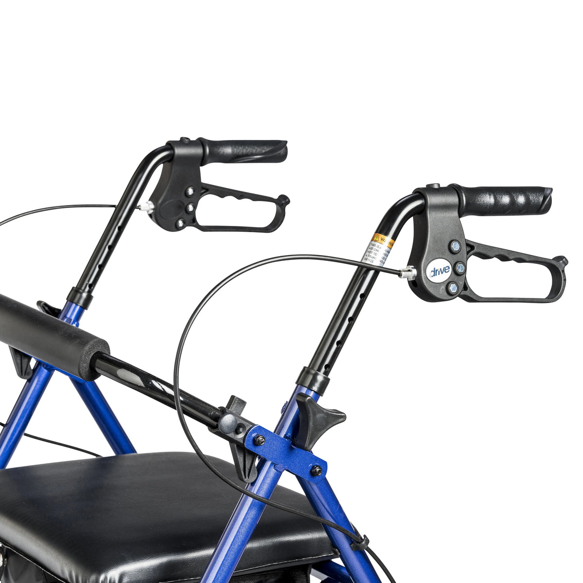 Blue Aluminum Rollator Rolling Walker with Padded Seat J534