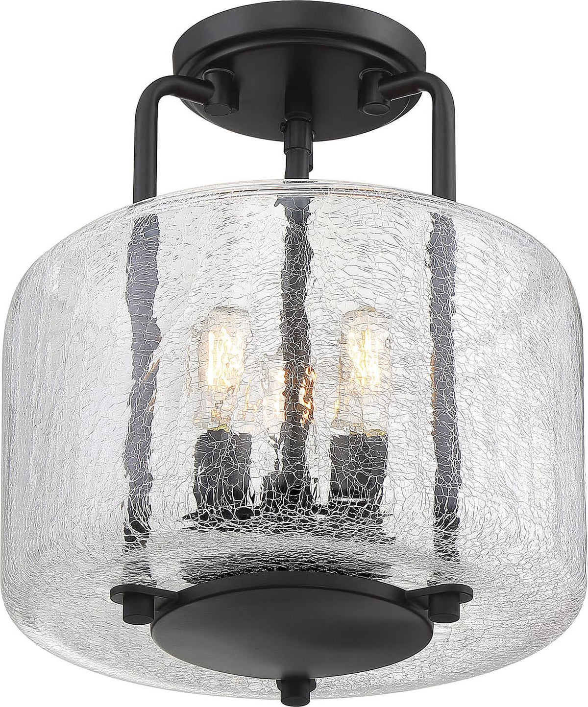 3 Light Black Semi Flush Mount Z509443