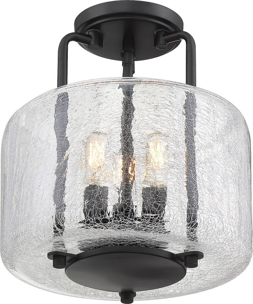3 Light Black Semi Flush Mount Z509443