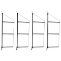 3 Tier Shipping Container Shelving Bracket 18" x 60" Black J1246