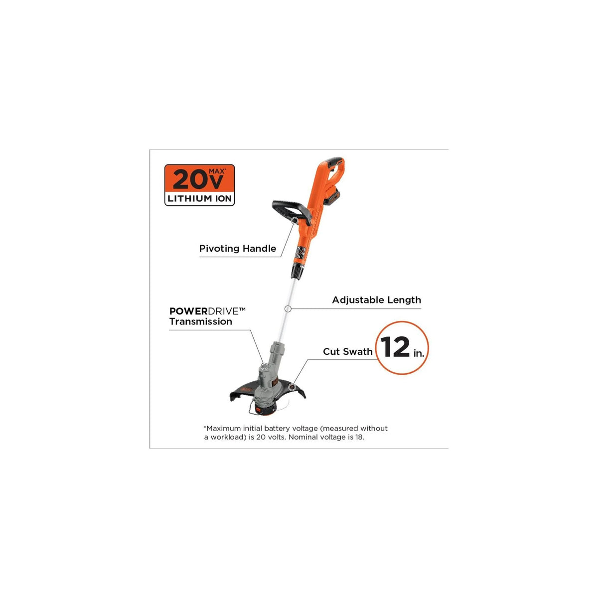 20V MAX Lithium 12 in. Trimmer/Edger O686303