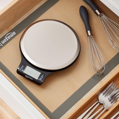 Digital Kitchen Scale with LCD Display, 11 pounds, Black and Stainless Steel C87158