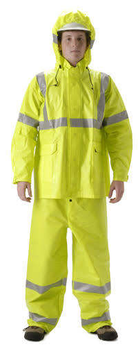 Lime Polyester and PVC 3-Piece Safety... K4633