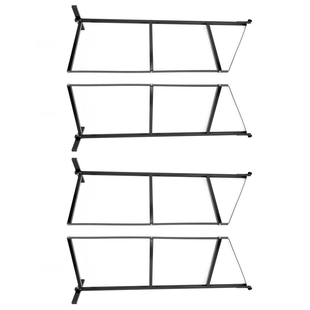 3 Tier Shipping Container Shelving Bracket 18" x 60" Black J1246