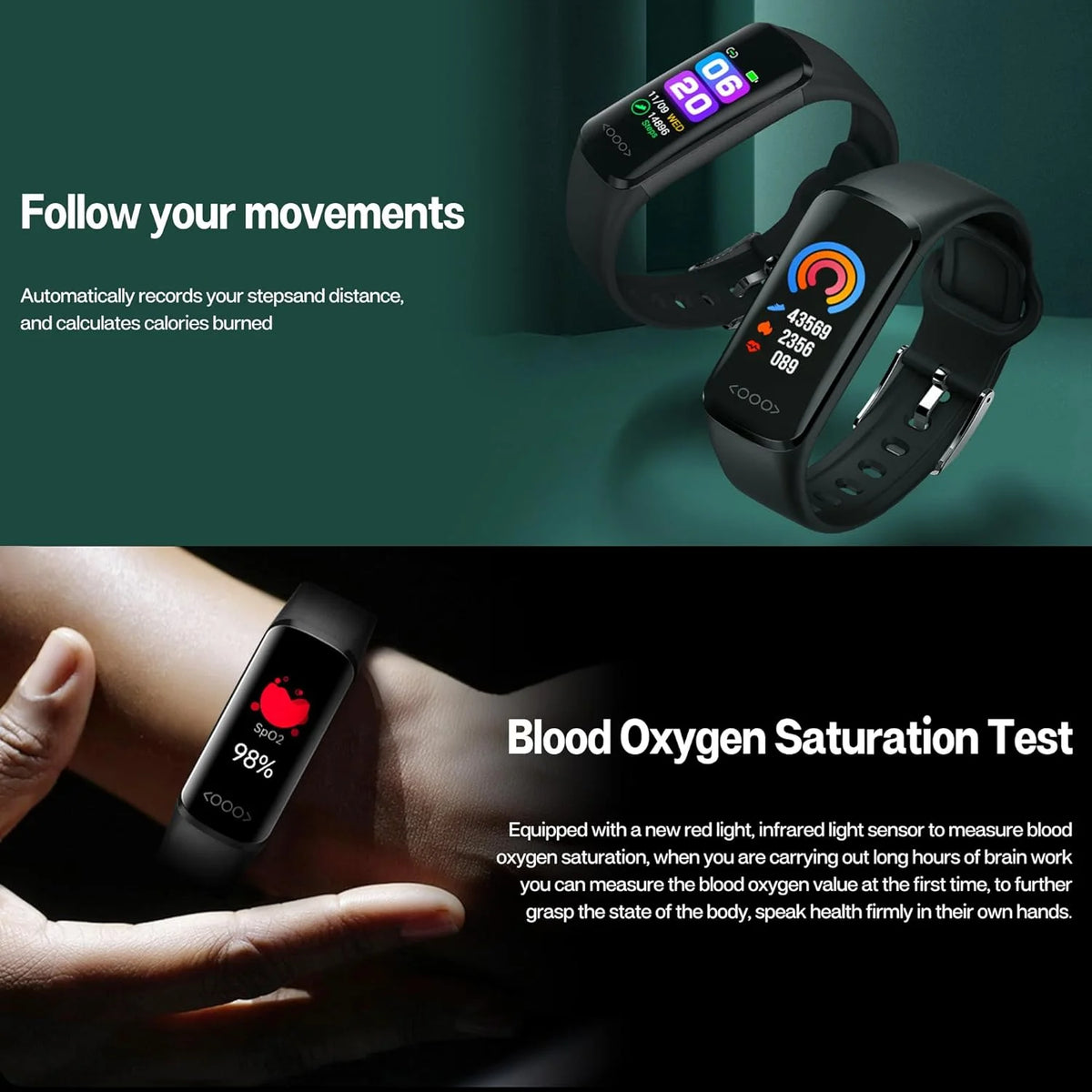 Fitness Tracker Smart Watch with Blood Pressure Monitor R255004