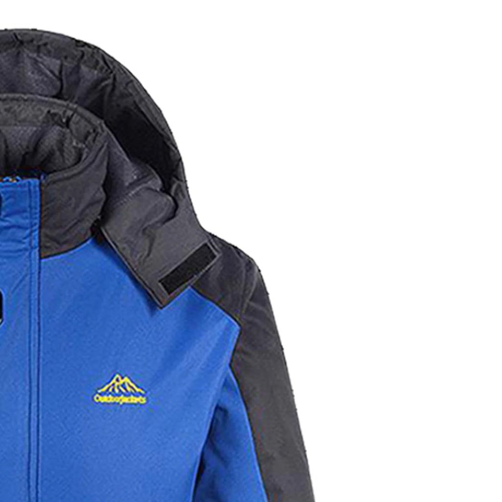 Blue Waterproof Ski Jacket with Removable Hood K266653