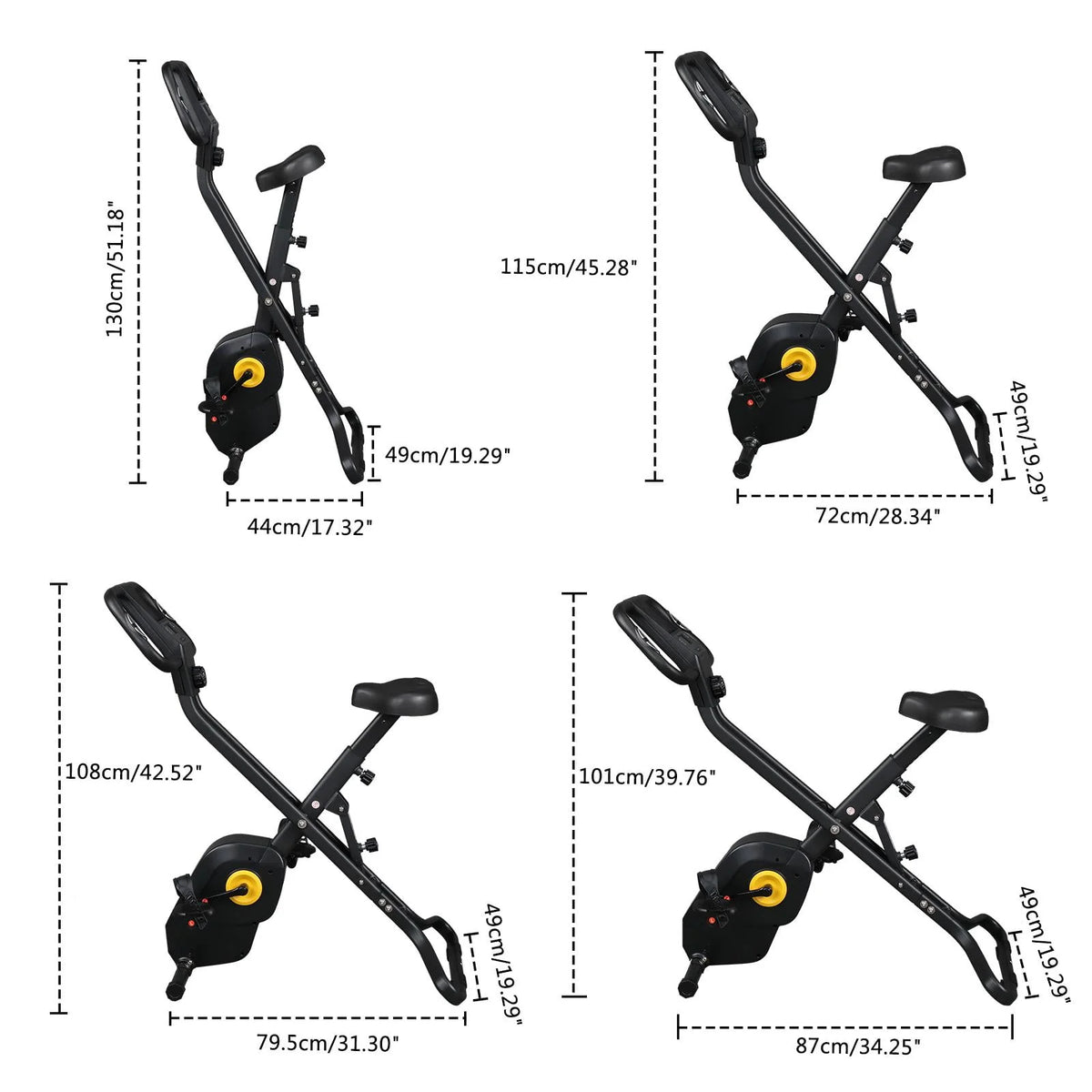 Folding Magnetic Stationary Exercise Bike L3438