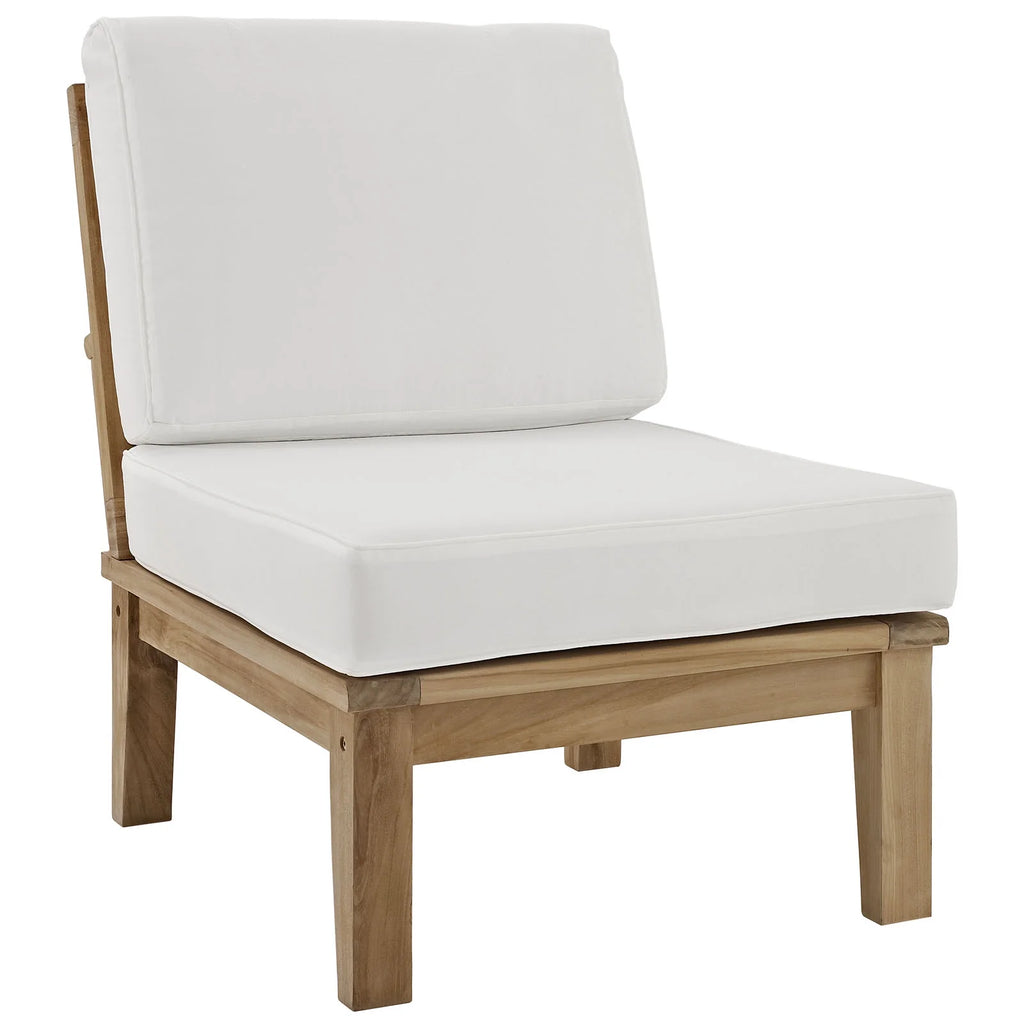 White Wood Outdoor Patio Teak Sofa H1935