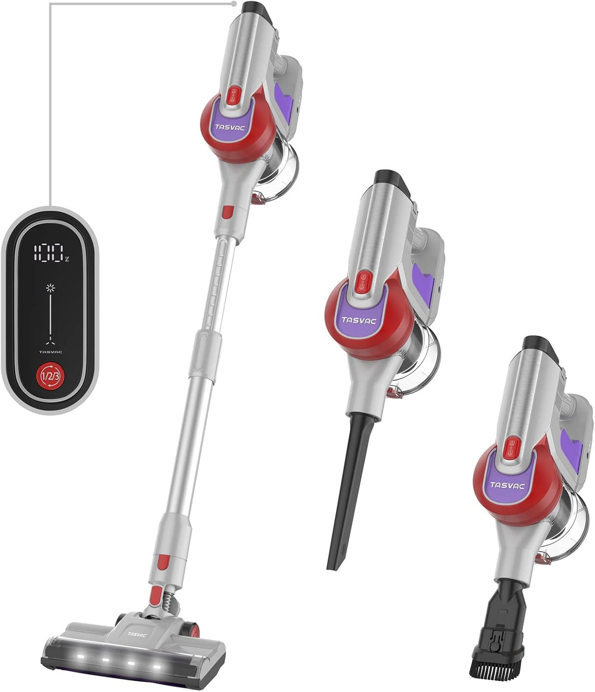 Green 6 in 1 Cordless Stick Vacuum Cleaner with LED Display N53669