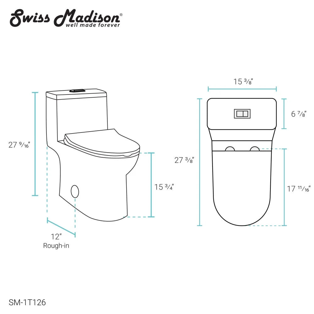 One-Piece Elongated Dual-Flush Toilet R867011