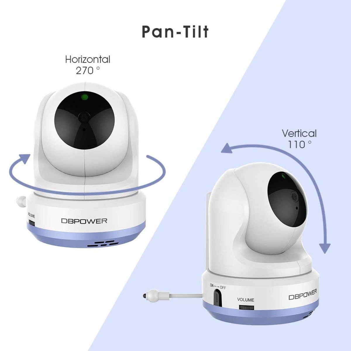 4.3" LCD Video Baby Monitor with 270 Pan-Tilt-Zoom T437419