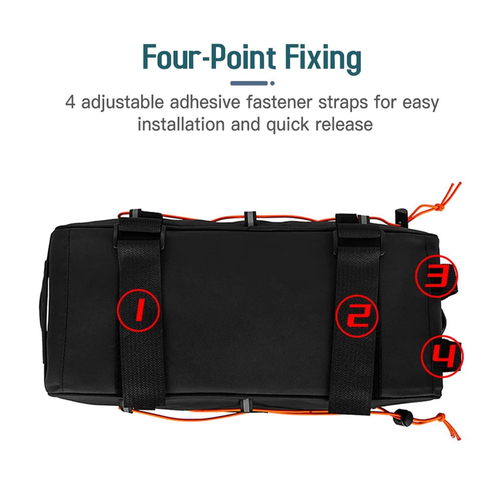 Waterproof Bike Rack Bag Set with Trunk Bag and Side Hanging Bags X919382