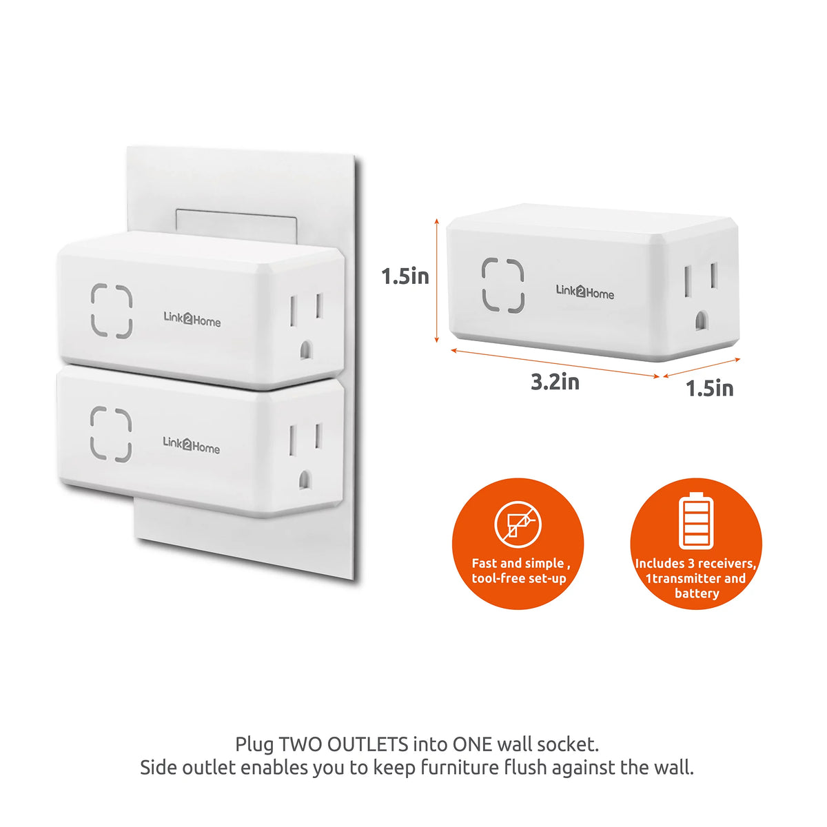 Wireless Remote Control Outlet Switch with Countdown Timer U89876