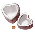 4 oz Metal Heart Shape Window Tin Can H382627