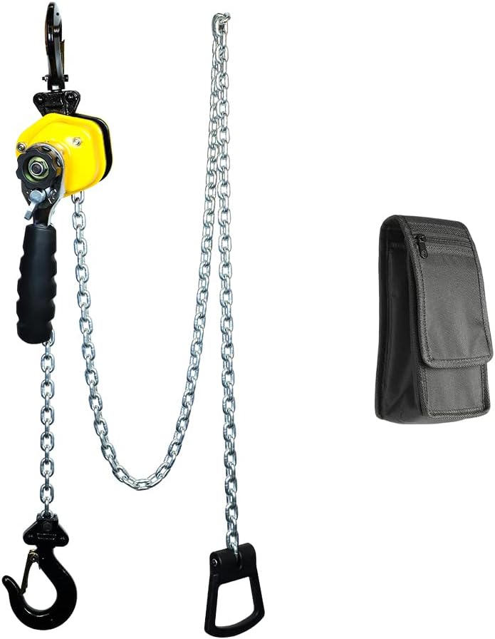 550LBS Manual Lever Chain Hoist 5 Feet Lift G80 Chain with Hook Pack of 2 A889