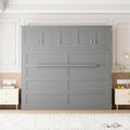 Queen Grey Wood Murphy Bed with Storage R41000