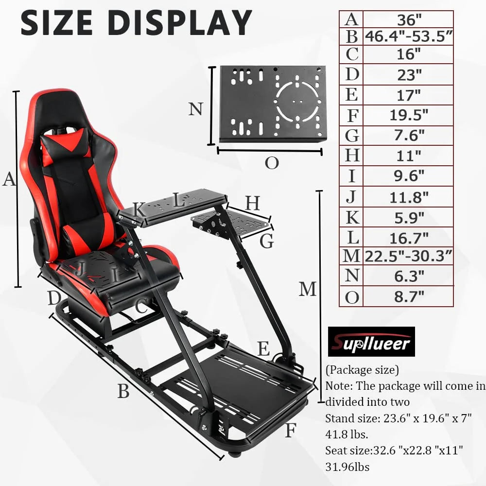 Racing Flight Sim Cockpit with Gaming Seat X61355