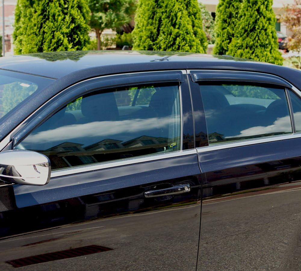 4-Piece Dark Smoke Side Window Deflector A47448